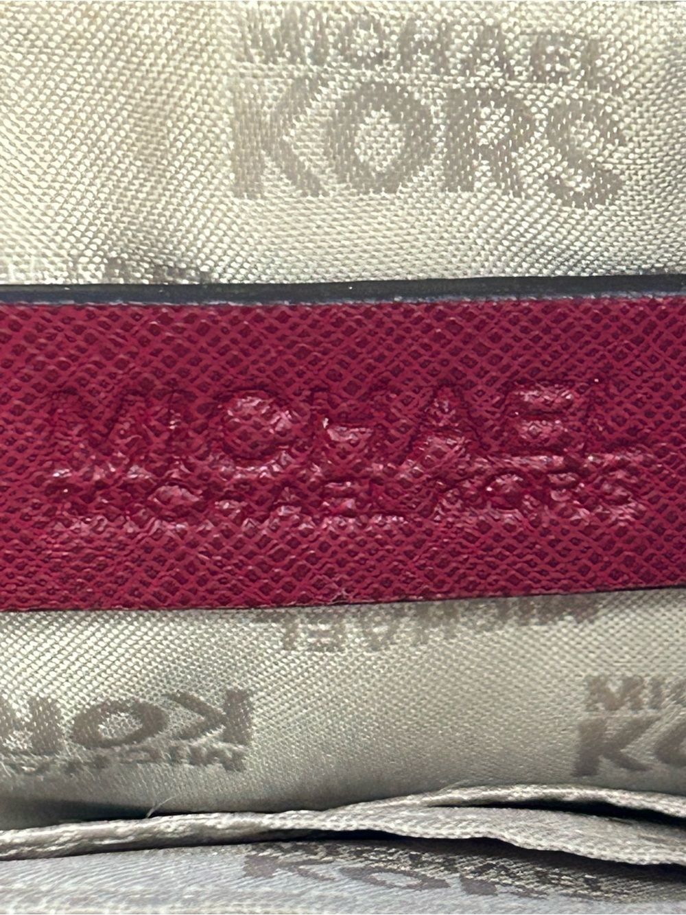 MICHAEL KORS Cherry Red Double-Zip Wristlet - Picture 7 of 13